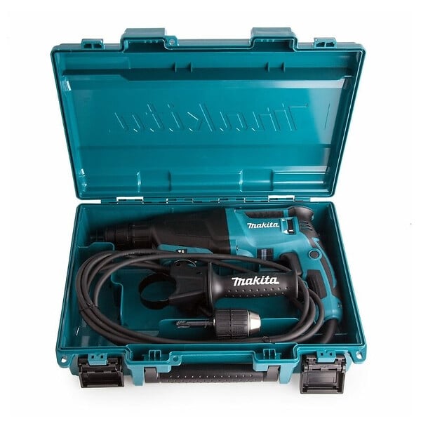 MAKITA - Perforateur-burineur SDS-Plus 26mm MAKITA HR2630X7 800W + mandrin automatique + coffret - large