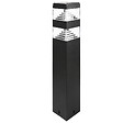 LUMIHOME - Potelet LED Pyramide acier inox noir - 1000lm - vignette