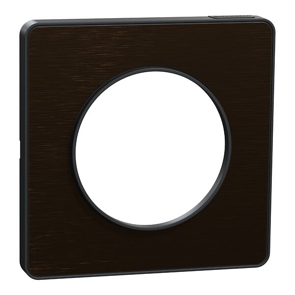 SCHNEIDER ELECTRIC - Odace Touch - plaque bronze brossé avec liseré - anthracite - 1 poste - large