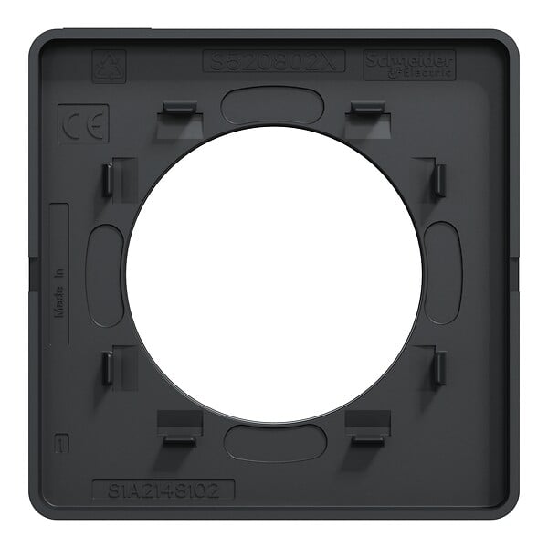 SCHNEIDER ELECTRIC - Odace Touch - plaque bronze brossé avec liseré - anthracite - 1 poste - large