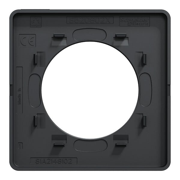 SCHNEIDER ELECTRIC - Plaque finition aluminium brossé Odace Touch 1 poste - large