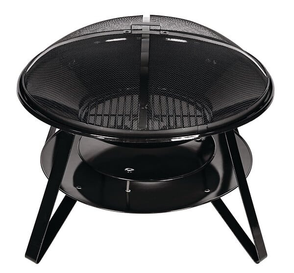 SOMAGIC - Brasero en acier émaillé noir - Diamètre 70 cm - large