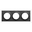 SCHNEIDER ELECTRIC - Odace Styl -  plaque anthracite - 3 postes horiz.-vert. entraxe 71mm - vignette
