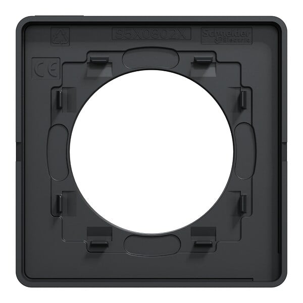 SCHNEIDER ELECTRIC - Plaque murale - Ardoise - Odace Touch 1 poste - Anthracite - large