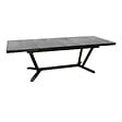 PROLOISIRS - Table de jardin Vita graphite/lucca en Alu 180/240x100 cm - plateau à lames Kedra - vignette