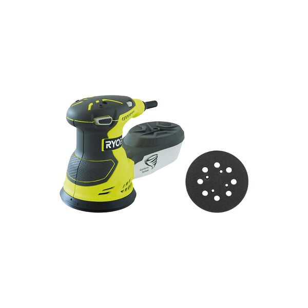 RYOBI - Pack RYOBI Ponceuse excentrique électrique ROS300A - 300W - sac de transport - Plateau de ponçage - 125 mm - ROSP1A - large