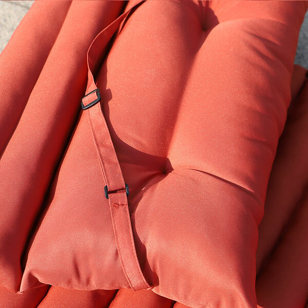 RED DECO - Lot de 2 matelas bain de soleil SORMIOU Terracotta Polyester 180x60CM - large