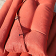 RED DECO - Lot de 2 matelas bain de soleil SORMIOU Terracotta Polyester 180x60CM - vignette