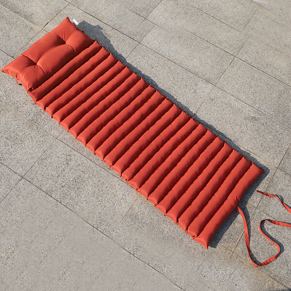 RED DECO - Lot de 2 matelas bain de soleil SORMIOU Terracotta Polyester 180x60CM - large