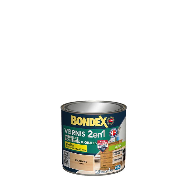 BONDEX - Bondex vernis 2en1 satin chène foncé 250 ml - large