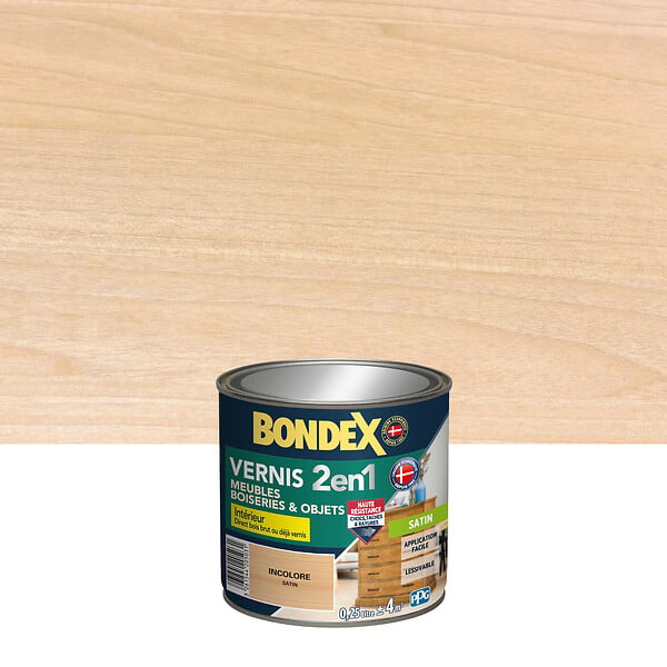 BONDEX - Bondex vernis 2en1 satin chène foncé 250 ml - large