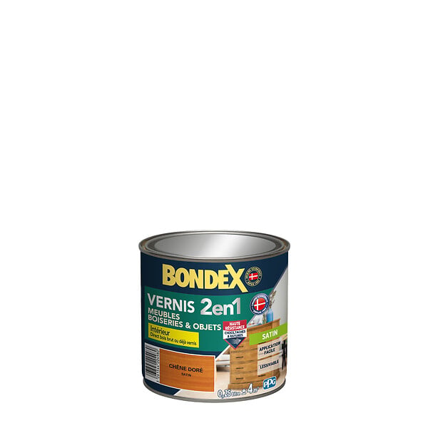 BONDEX - Bondex vernis 2en1 satin chène doré 250 ml - large