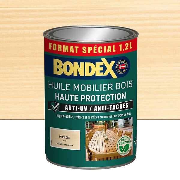 BONDEX - Bondex huile mobilier incolore mat 1.2l - large