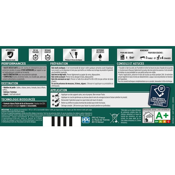 BONDEX - Huile pour mobilier bois Bondex - Incolore Mat - 0.5L - large