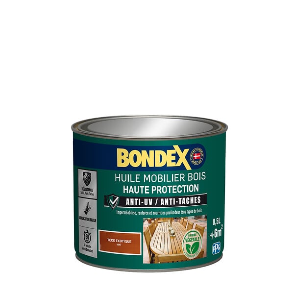 BONDEX - Bondex huile mobilier teck mat 0.5l - large