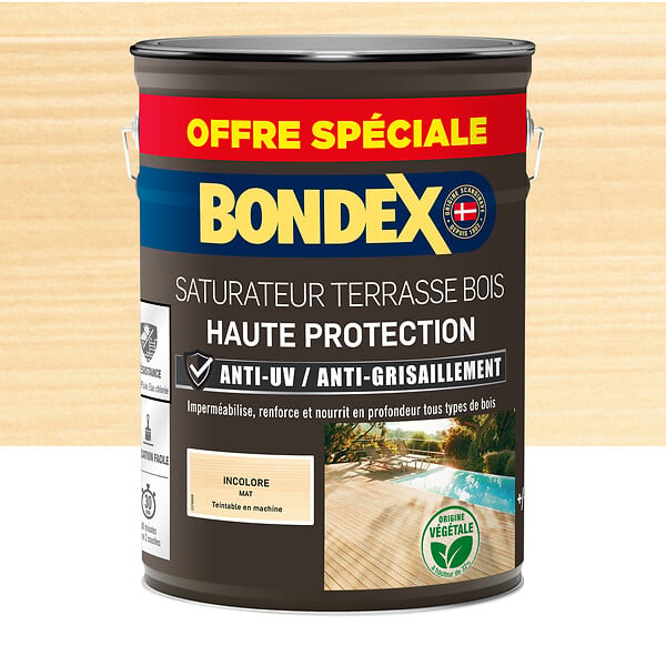 BONDEX - Saturateur pour bois extérieur - Incolore - 6L - large