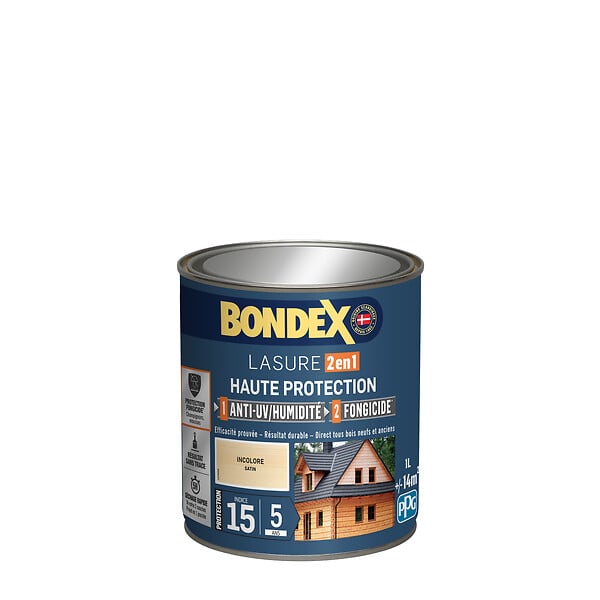 BONDEX - Lasure 2en1 - Incolore - Satin - 1L - large
