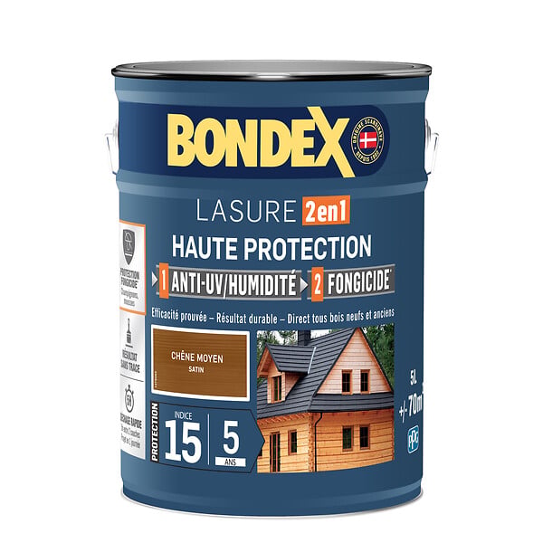 BONDEX - lasure bondex 2en1 5ans ch mo sat 5l - large