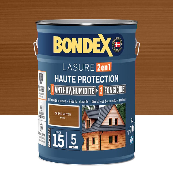 BONDEX - lasure bondex 2en1 5ans ch mo sat 5l - large