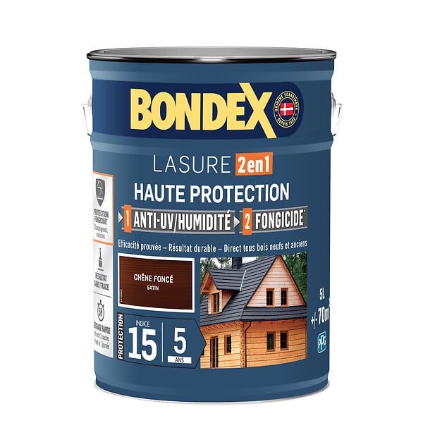 BONDEX - lasure bondex 2en1 5ans ch ru sat 5l - large