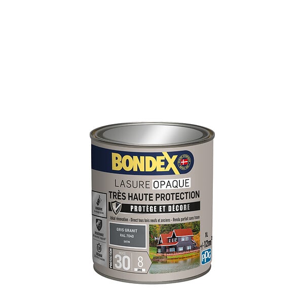 BONDEX - Lasure BONDEX Opaque Gis Ganit Satin 1L - large
