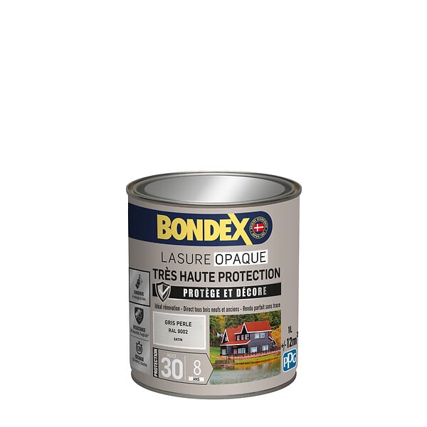 BONDEX - Lasure BONDEX Opaque Gis Perle Satin 1L - large