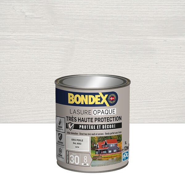 BONDEX - Lasure BONDEX Opaque Gis Perle Satin 1L - large