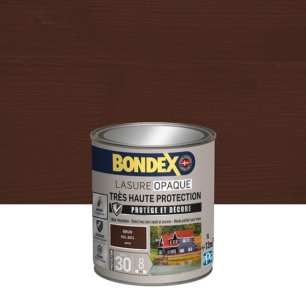 BONDEX - Lasure BONDEX Opaque Brun Satin 1L - large