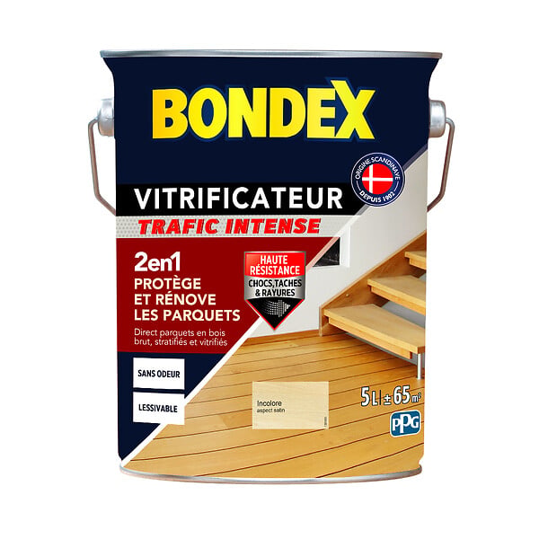 BONDEX - Bondex vitrificateur trafic intense sat incolore 5l - large