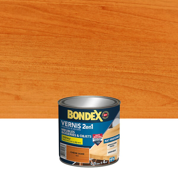 BONDEX - Bondex vernis mat chene dore 0.25l - large