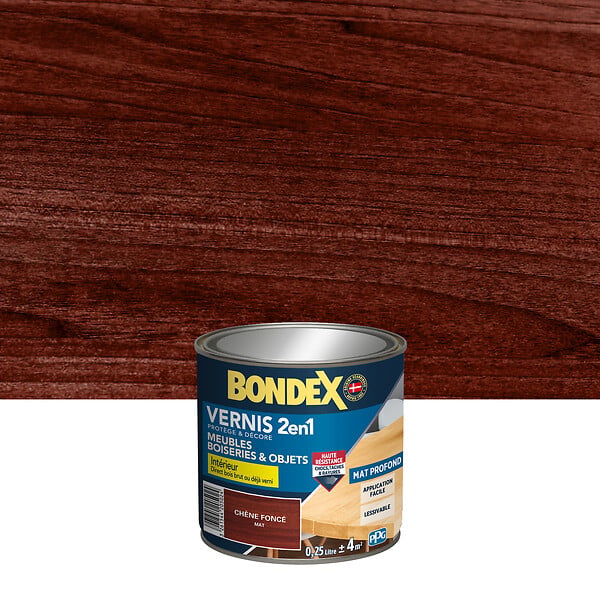 BONDEX - Bondex vernis mat chene fonce 0.25l - large