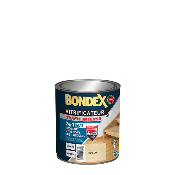 BONDEX - Vitrificateur parquet mat incolore - 0,75L - large