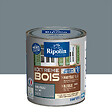 RIPOLIN - Peinture bois microporeuse satinée - Gris-Bleu - 0,5L - vignette
