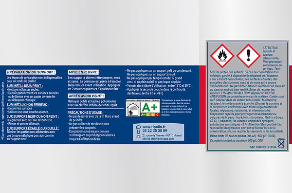 RIPOLIN - Ripolin ext fer bril noir 0.5l - large