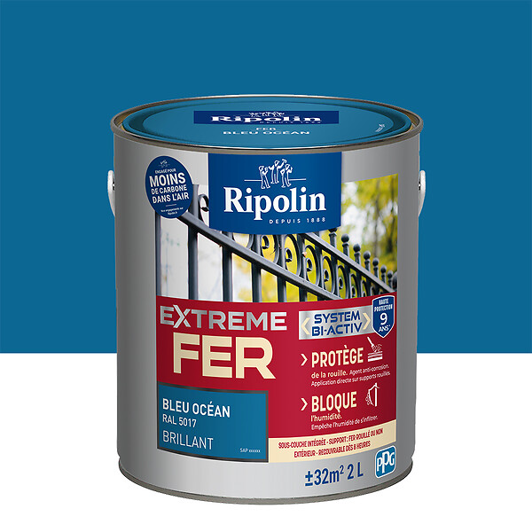 RIPOLIN - Ripolin ext fer bril bleu ocean 2l - large