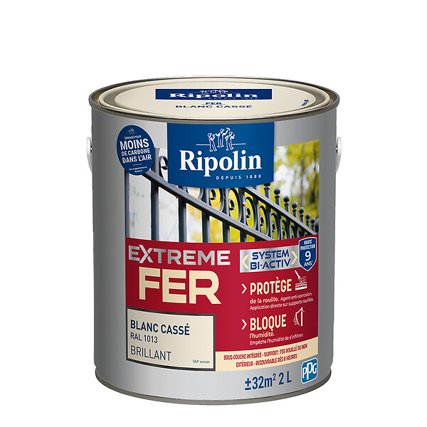 RIPOLIN - Peinture antirouille XT - Blanc cassé RAL 1013 - 2L - large