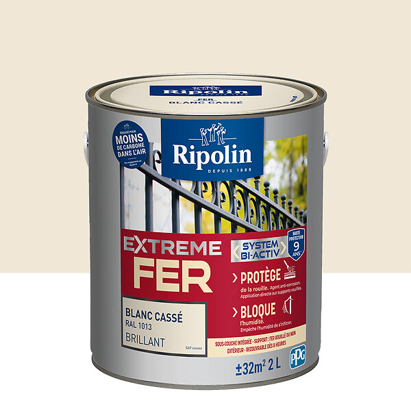 RIPOLIN - Peinture antirouille XT - Blanc cassé RAL 1013 - 2L - large