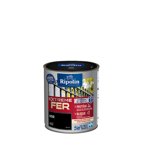 RIPOLIN - Ripolin ext fer mat noir 0.25l - large