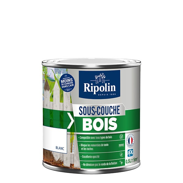 RIPOLIN - Ripolini ss couche bois mat blc 0,5l - large
