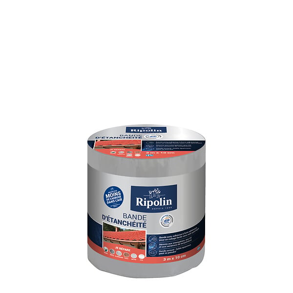 RIPOLIN - Bande d'étanchéité RIPOLIN 3MX10cm Gris - large