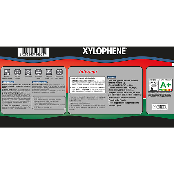 XYLOPHENE - Traitement bois vermoulus Pot 0.5l expertise 60 ans - large