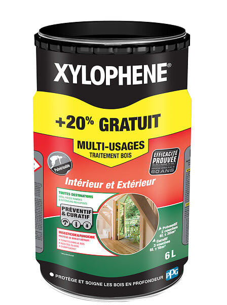 XYLOPHENE - Traitement bois multi-usages - 6L - large