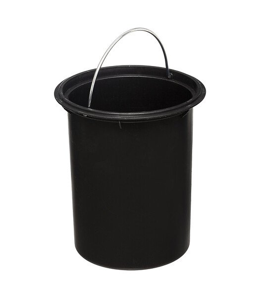 5 FIVE SIMPLY SMART - Poubelle de salle de bain en métal Bleu pétrole et couvercle en Bambou 3 L - large