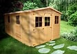 TIMBELA - Abri de Jardin en Bois Naturel - H226xl324xL516 cm / 15 m² - M337 - vignette
