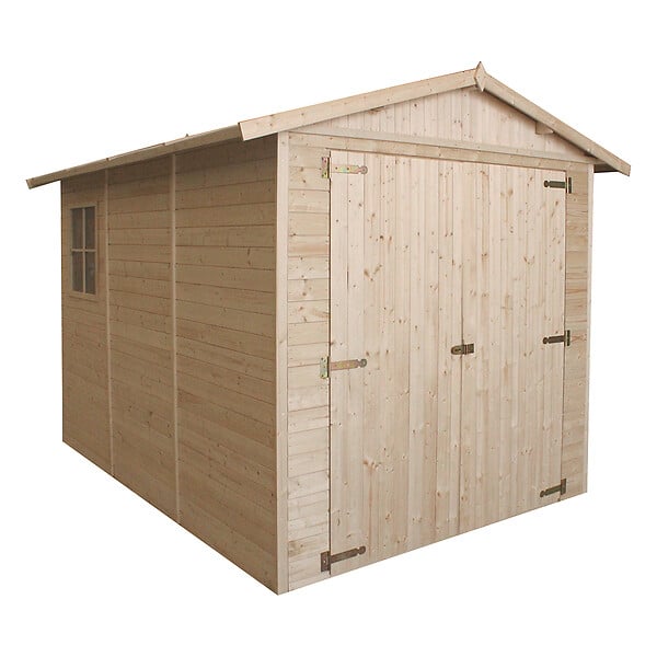 TIMBELA - TIMBELA M105 - GARAGE en bois Naturel - H222xL320xl244 cm / 6 m² - large