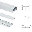 EMUCA - Kit de ferrures pour Placard 81 2 coulissants et fermeture souple, profilé Wave, épaisseur 16mm, panneaux non inclus, Anodisé mat - vignette