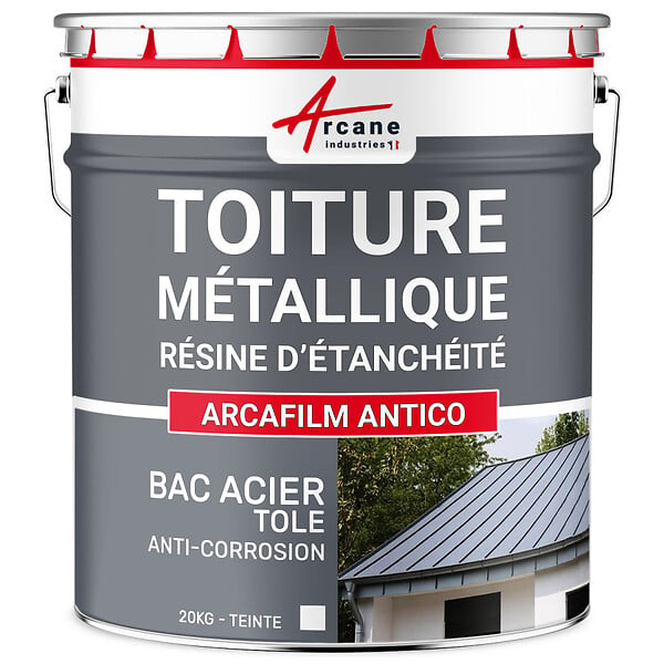 ARCANE INDUSTRIES - Résine Étanchéité toiture métallique résistant à la corrosion - ARCAFILM ANTICO - Blanc - 20 kg - ARCANE INDUSTRIES - large