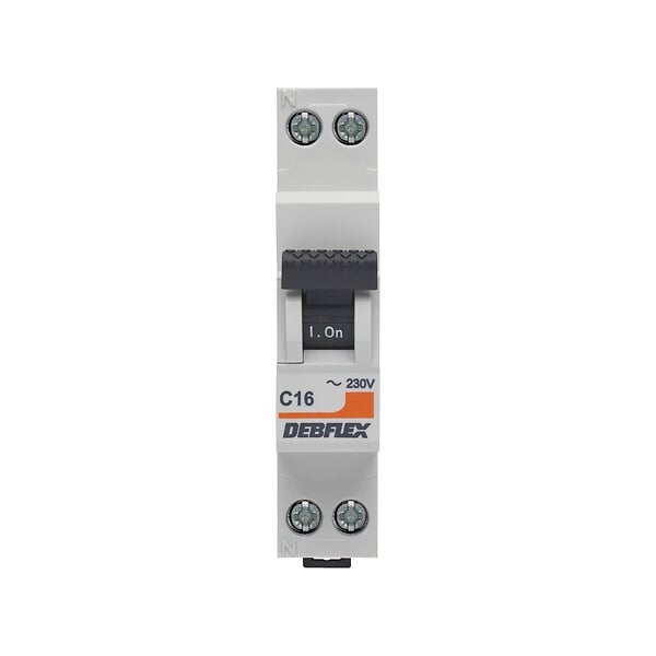 DEBFLEX - Disjoncteur phase + neutre 16A - ABS - Gris - large