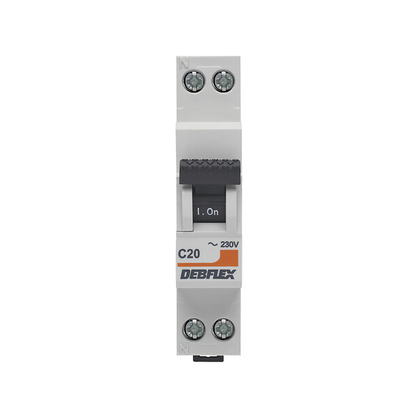 DEBFLEX - Disjoncteur phase+neutre 20A - 3kA - 1 module - large