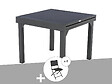 HESPERIDE - Ensemble repas table extensible alu 4/8 places Graphite + 8 chaises Modula - Hespéride - vignette